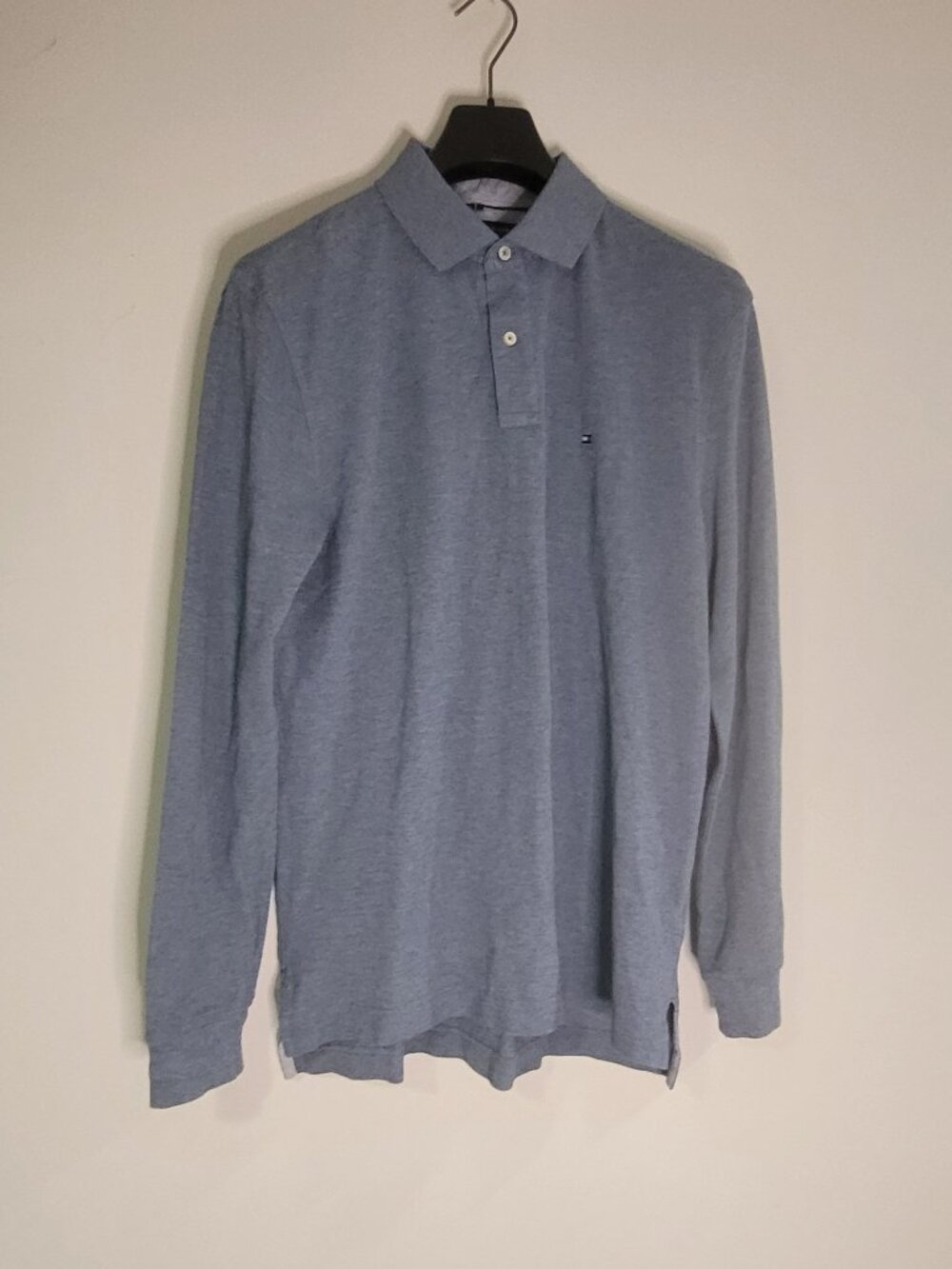 Tommy Hilfiger Men’s Polo Shirt Medium Blue Classic Fit Short Sleeve Casual